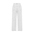 thumbnail image 5 of Women's Baggy Wide Leg Jeans for Women Barrel Mid Rise Waist Cropped Denim Pants Pockets Vintage Boyfriend, Limited Time, 5 of 6