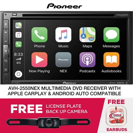 Pioneer AVH-2550NEX In-Dash Multimedia Receiver with 6.8" Touchscreen Display