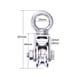 thumbnail image 2 of 4 poleas giratorias tipo U de 2 pulgadas, bloque de polea simple giratorio de acero inoxidable 304 for equipo de gimnasio con sistema de poleas, carga de 770 lb, 2 of 6
