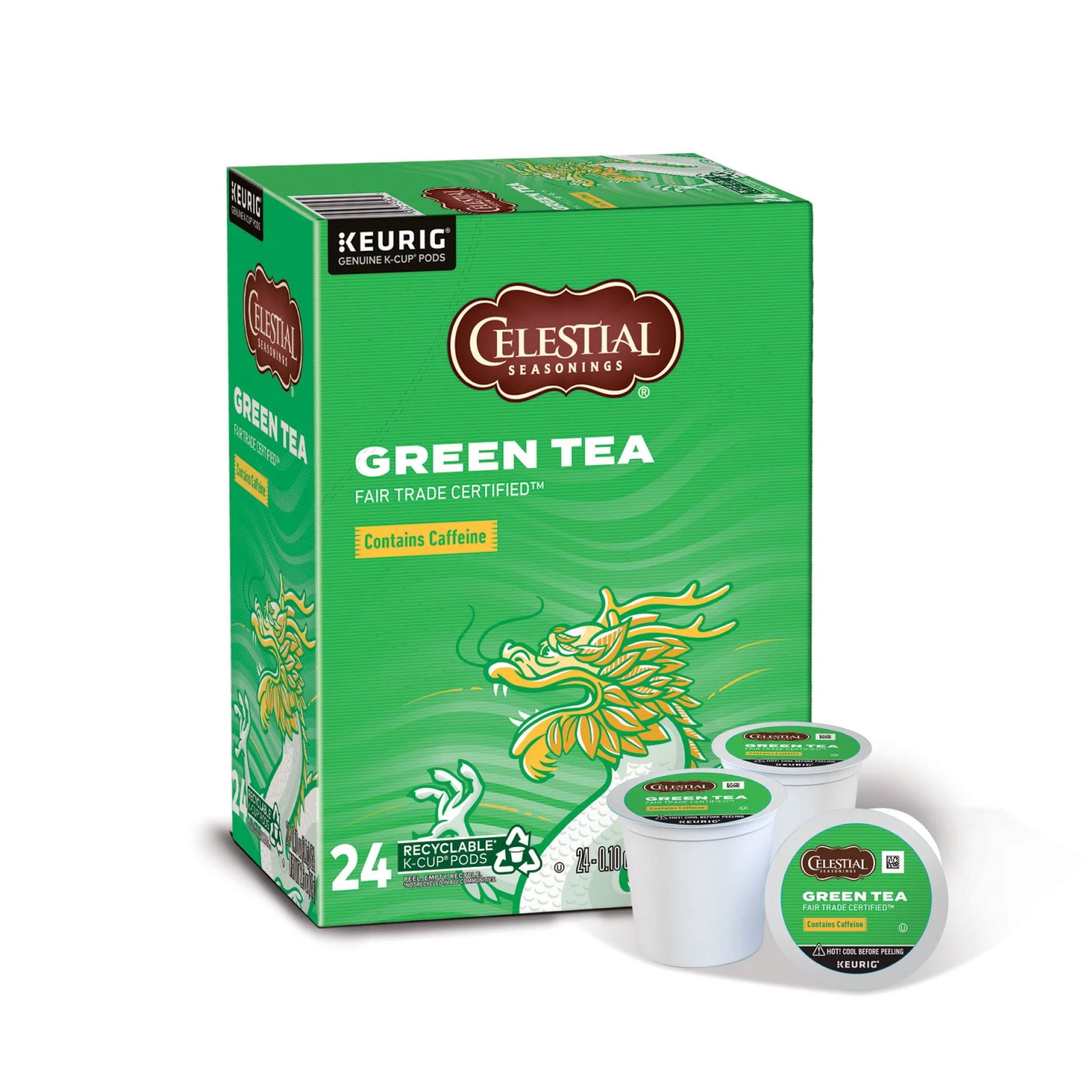 gemakkelijk dun Amerikaans voetbal Celestial Seasonings Green Tea K-Cup Pods, 24 Count - Walmart.com