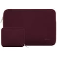 thumbnail image 1 of Manga de laptop Mosis Compatible con MacBook Pro de 13-13.3 pulgadas, MacBook Air, portátil, computadora, cubierta de bolsas de neopreno con estuche pequeña, vino de vino rojo, 1 of 3