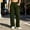 A_ Army Green, variant on PWPSG Women's High-Waist Straight-Leg Pants, Firm Button Waistband and Premium Textured Details for Hassle-Free Daily Commutes Green M