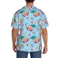 thumbnail image 3 of Sikiie Gnome Pool Party Men's Wrinkle Free Untucked Cuban Shirt Business Casual Button Down Shirts Short Sleeve Shirt3X-Large, 3 of 5