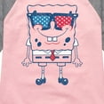 thumbnail image 3 of SpongeBob SquarePants -  Flag Fill Sunglasses  - Toddler & Youth Girls Raglan Graphic T-Shirt, 3 of 6