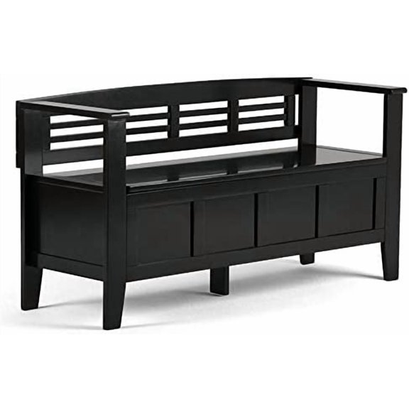 Atlin Designs Entryway Storage Bench in Black