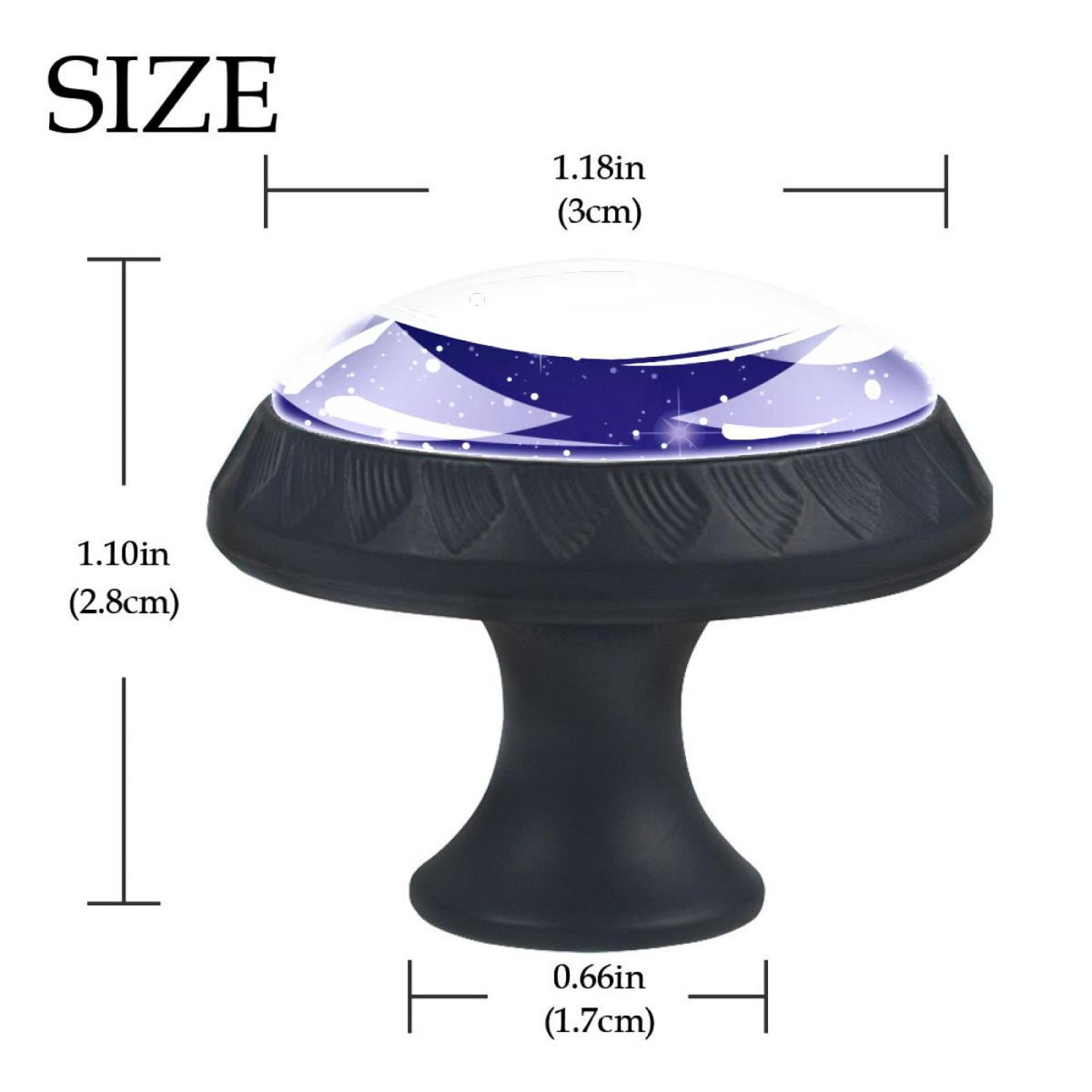4 Pcs Starry Sky Space Galaxy Knobs for Kitchen Cabinet Cupboard Dresser Bookcase Drawer Pulls Handles Round Home Decor