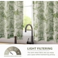 thumbnail image 4 of Kitchen Curtains Toile Tier Linen Short Curtains Cafe 36 Inch Length for Living Room Bathroom Farmhouse French Country Vintage Printed Pattern Rod Pocket 2 Panels Loden Green, 4 of 5