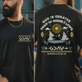 thumbnail image 3 of Unisex Jesus Christ Workout Shirt – The Ultimate Deadlifter Tee, Double-Sided Bible Verse T-Shirt John 11:25, Gold, Size XL, 3 of 6