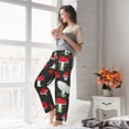 thumbnail image 4 of Uemuo Red Mushrooms Pattern Women's Wide Leg Palazzo Lounge Pants with Pockets Light Weight Loose Comfy Casual Pajama Pants-X-Large, 4 of 9