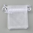 thumbnail image 3 of 10pc Organza Gift Bags with Drawstring Wedding Party Christmas Favor Gift Bags Organza Pouches for Potpourri White 10x8cm, 3 of 6