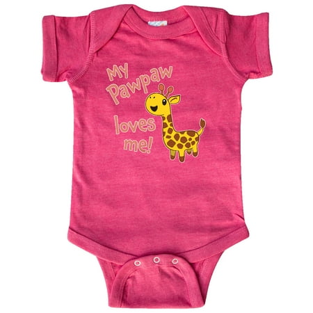 

Inktastic My Pawpaw Loves me- cute giraffe Gift Baby Boy or Baby Girl Bodysuit