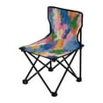 thumbnail image 2 of 600D Oxford Camping Chair Portable Foldable Chair Supports 220 lbs for Picnic, Fishing, Backpacking Colorful Splashes and Brushstrokes, 2 of 8