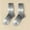 Gray, variant on OVBMPZD Thermal Women Socks Size 7-9 Blue Fuzzy Cotton Crew Winter Fall Socks Fun Socks for Women