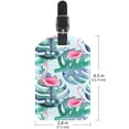 thumbnail image 6 of Square 2Pack PU Leather Flamingo Cruise Luggage Tag with Privacy Cover and Name ID Tag for Travel Handbags Backpacks Luggage Tags, 6 of 6