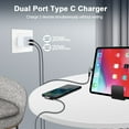 thumbnail image 5 of C Charger Block,FiveBox PD 40W USB C Wall Charger Block with 2PACK Right Angle USB C to USB C Cables 6ft,USB C Type C Charging Block,USB C Brick for Android Type C Samsung Fast Charger Block,White, 5 of 7
