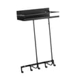 thumbnail image 3 of Toallero de pared, soporte para toallas de baño con ganchos, moderno estante vertical de metal que ahorra espacio, organizador de toallas enrolladas, 3 of 9