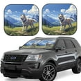 thumbnail image 6 of Kdxio Blue Sky Dog Print 2-Piece Sun Shade Front Windshield - Foldable Car Front Window Sunshades for Most Sedans SUV Truck, 6 of 6