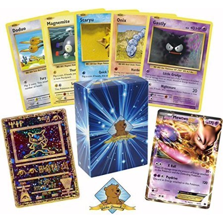 Pokemon Lot Of 30 Cards Featuring Ancient Mew And Legendary Mewtwo Ex Ultra Rare Rares Foils Energy And Coin Includes Golden Groundhog 60ct Box