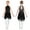 Black, variant on Doomiva Kids Girls Lyrical Dance Dresses Sparkly Sleeveless Figure Skating Dress Irregular Chiffon Hem Skirt Leotard Blue 14