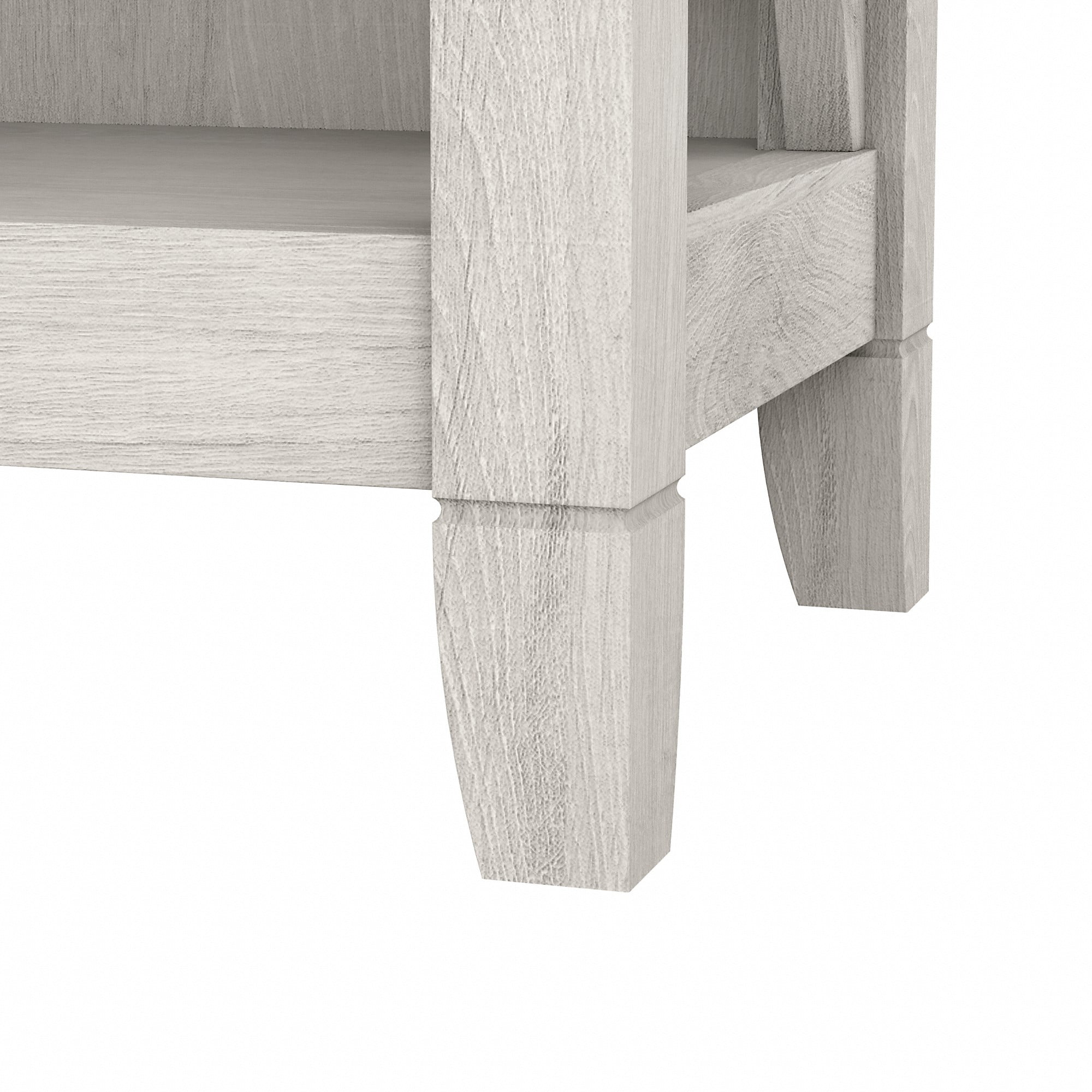 Bush Furniture Key West Tall 5 Shelf Bookcase, Set of 2, Linen White Oak