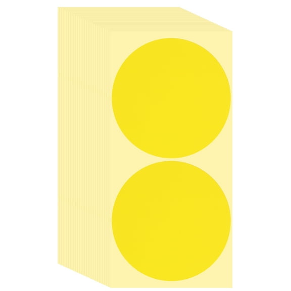 Uxcell 60 Pcs Colored Dot Stickers Labels, 4 Inch Circle Price Stickers Self Adhesive Circle Tags Coding Labels for Office Business Yard Sale Garage Sale Home Decor, Yellow