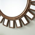 thumbnail image 5 of Vinnova Avellino 30" Round Bathroom Vanity Antique Brass Framed Wall Mirror, 5 of 5