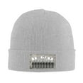 thumbnail image 2 of ZICANCN Demonstration Show Me Knit Beanie Hat, Winter Cap Soft Warm Classic Hats for Men Women, Gray, 2 of 8