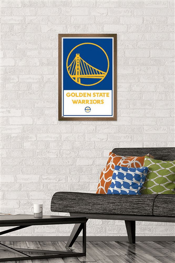 NBA Golden State Warriors - Logo 21 Wall Poster, 14.725" x 22.375", Framed