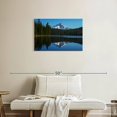 thumbnail image 2 of Elephant Stock Mount Hood Reflection Wall Art - Horizontal Canvas Wall Art - Living Room Wall Decor - Nature Canvas - Black And Blue Decor - 30" x 20", 2 of 4