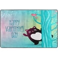 thumbnail image 4 of SKYSONIC Happy Valentines Day Non-Slip Area Rug, Cute Cat Tree Heart Floor Carpet Comfort Floor Mats Decor for Indoor Front Porch Living Room Bedroom Kitchen, 36"x24", 4 of 5