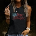 thumbnail image 2 of AnuirheiH 4th of July Tank Tops for Women American Flag Outfits Sleeveless Patriotic Shirts Women's Summer Casual Print Round Neck Loose Sleeveless T-Shirt Top, 2 of 5