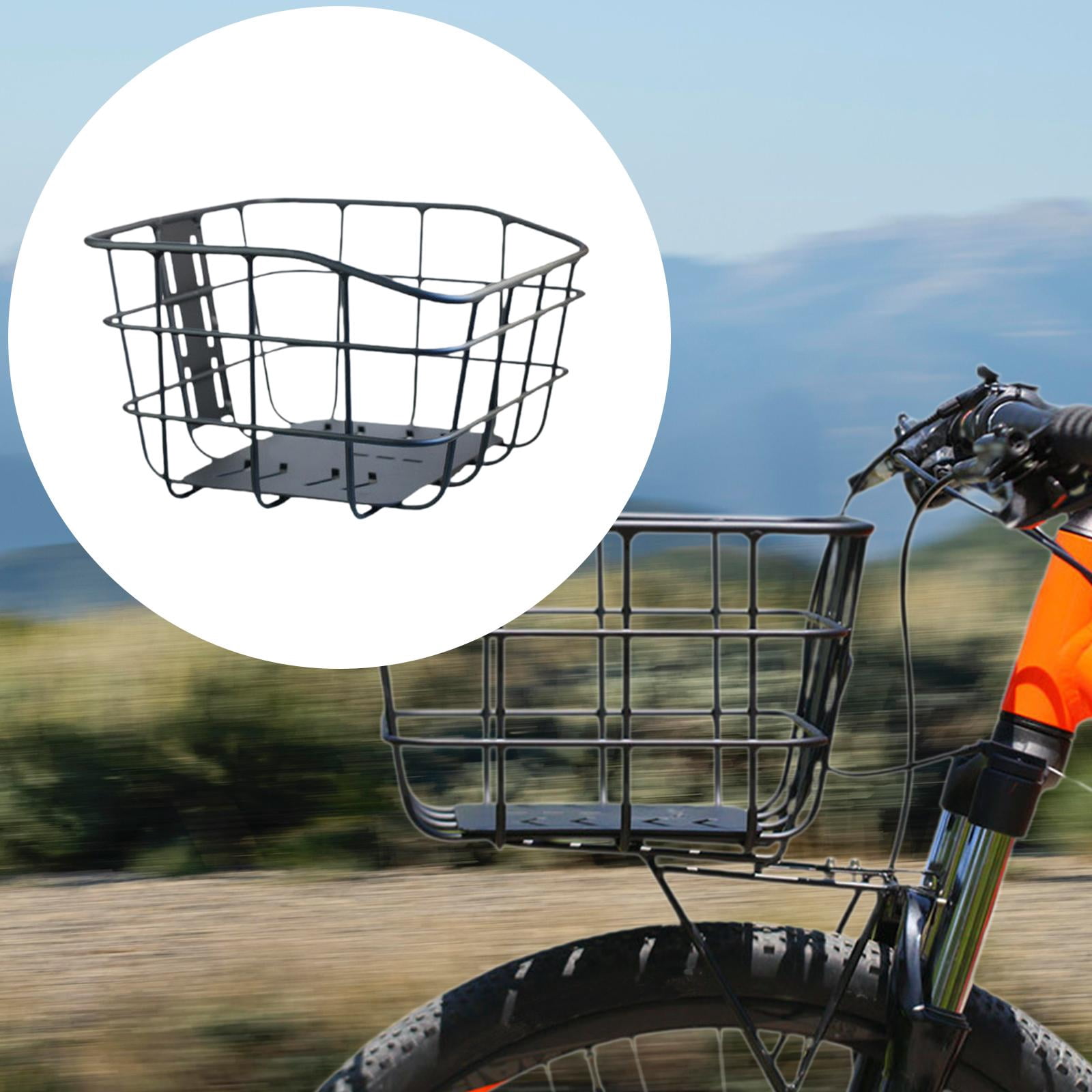 DimyFew Bike Basket Pannier Basket Dogs Carrier Women Men Stylish Carrying Bicycle Front S with Base Plate