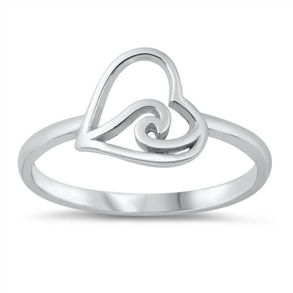 Love Wave Ocean Ring .925 Sterling Silver Band Jewelry Female Male Unisex Size 7