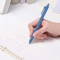 thumbnail image 4 of 1Pcs 0.5mm Fine Point Click Gel Pen,5.71in Matte Morandi Blue Retractable Ballpoint, Large Capacity Smooth Ink Pen For Meeting Note Taking & Planner Color Coding, 4 of 6