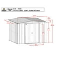 thumbnail image 3 of Arrow 8 x 8 x 6 ft Light Grey Shed, 3 of 7