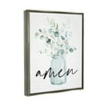 thumbnail image 5 of Stupell Industries Amen Religious Calligraphy Eucalyptus Botanicals Country Jar Graphic Art Luster Gray Floating Framed Canvas Print Wall Art, Design by Lettered and Lined, 5 of 5