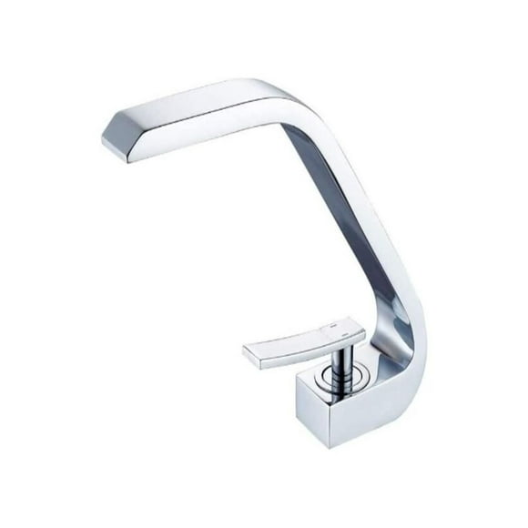 DROP Bath and Kitchen DR091012 Robinet pour lavabo de salle de bain avec forme carrée en couleur chrome de la série Island