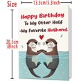 thumbnail image 4 of Tarjeta de cumpleaños Mcduldul Happy Otter para marido, 8 x 5,3 pulgadas, 4 of 6