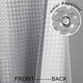 thumbnail image 6 of Shower Curtain, Shower Curtains for Bathroom, Extra Long Shower Curtains - Waffle Textured Thick Fabric Shower Curtains for Bathroom, 70.87x70.87", 6 of 8