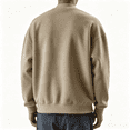 thumbnail image 4 of Big and Tall Sweatshirt Men Quarter Zip Pullover Lightweight 1/4 Zip Pullover Long Sleeve Casual Sweaters Khaki S, 4 of 4