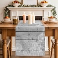 thumbnail image 2 of Table Runner 72 Inches Long for Kitchen Dining, White Dandelion Dresser Scarf Farmhouse, Dining Table Decorations for Wedding/Parties, Spring Flowers Plants Vintage Gray Wood 13 x 72 In, 2 of 8