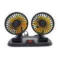 thumbnail image 2 of Car Twin Head Fan, Mounted, Adjustable, 2 Speeds, 360° Rotation, Summer Fall, Double Ended Car Fan, Twin Head, Automobile, Car Mounted Fan, Compact Design, 2 of 6
