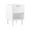 White, variant on PAPROOS White Nightstand, Modern Wood Bedside Table with Drawer and Open Shelf, Small Side Table End Table with Gold Handle and Carved Drawer Panel for Bedroom, Living Room, 1 Pack