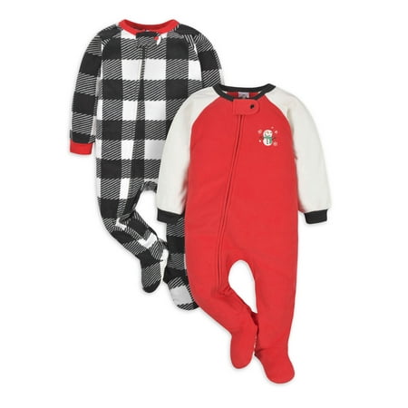 

Gerber Baby & Toddler Girls Microfleece Blanket Sleeper Pajamas 2-Pack (0/3 Months-5T)