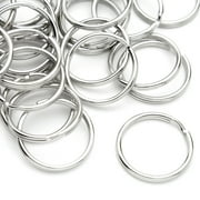 Cousin DIY 1.25 inch Silver Split Rings – 40-Piece Metal Keychain Ring Set for Crafting & Jewelry Making
