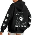 thumbnail image 2 of Cute Dog Graphic Hoodies for Women 2025 Funny Talk To The Paw Hooded Sweatshirt with Pockets Y2K Pullover Tops, 2 of 6