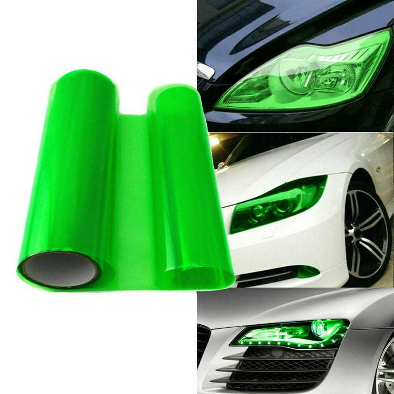 12 x 48 Green Tint Film Trim Wrap for Headlight DRL Fog Light Universa 