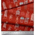 thumbnail image 2 of Soimoi Cotton Voile Fabric Cactus Tree Print Fabric by The Yard 56 Inch Wide, 2 of 5