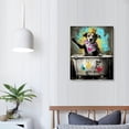 thumbnail image 4 of Acheng Funny Bathroom Wall Art Decor Dog Wall Art Farmhouse Bathroom Decor Country Dog Painting Canvas Print Graffiti Framed Artwork Rustic Dog Pictures Wall Decor for Restroom Decor 16x20 in, 4 of 5