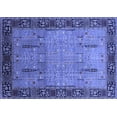 thumbnail image 1 of Ahgly Company Indoor Rectangle Oriental Blue Traditional Area Rugs, 2' x 5', 1 of 4
